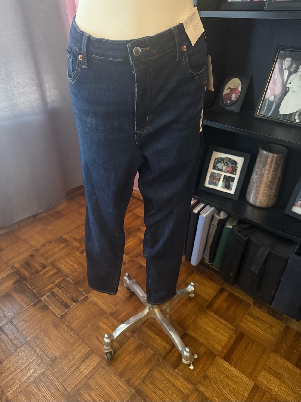 Universal Dark Wash Skinny Jeans - Navy Blue - Picture 2 of 4